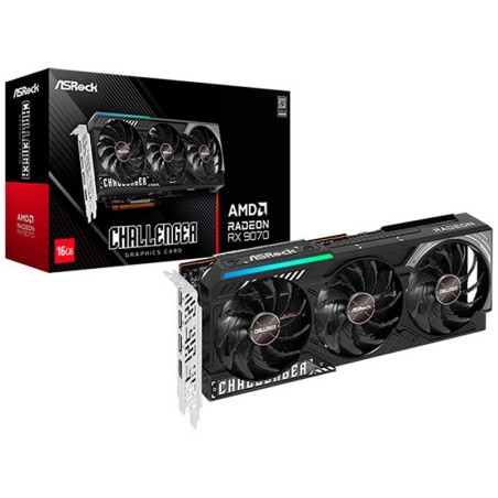 Tarjeta Gráfica ASRock Challenger AMD Radeon RX 9070 16GB GDDR6 FSR 4