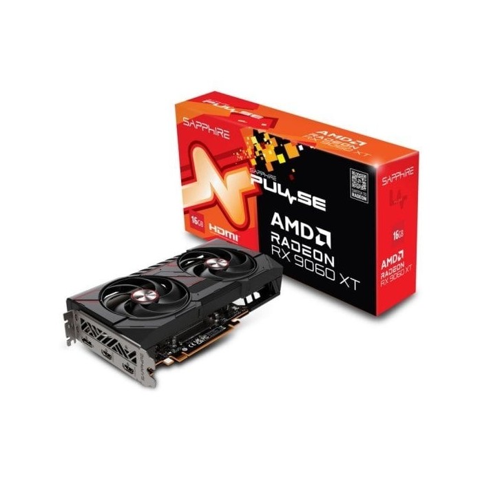 Sapphire PULSE AMD Radeon RX 9060 XT 16GB GPU GDDR6
