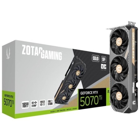 Tarjeta Gráfica ZOTAC GAMING GeForce RTX 5070 Ti SOLID SFF OC 16GB GDDR7 Reflex 2 RTX AI DLSS4