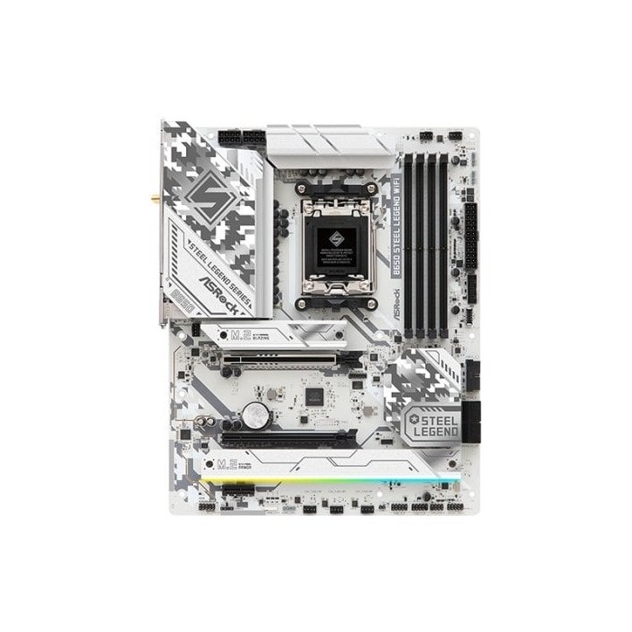 Placa Base Asrock B650 ATX AM5 Steel Legend WiFi 6E DDR5 192GB M.2 RAID RGB Placa Base Asrock B650 ATX AM5 Steel Legend WiFi 6E DDR5 192GB M.2 RAID RGB