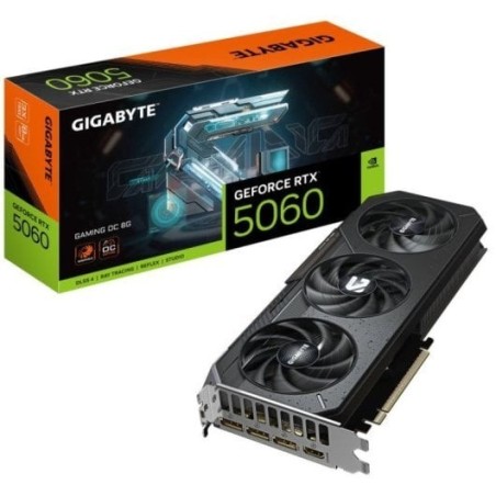 Tarjeta Gráfica Gigabyte GeForce RTX 5060 GAMING OC 8GB GDDR7 Reflex 2 RTX AI DLSS4