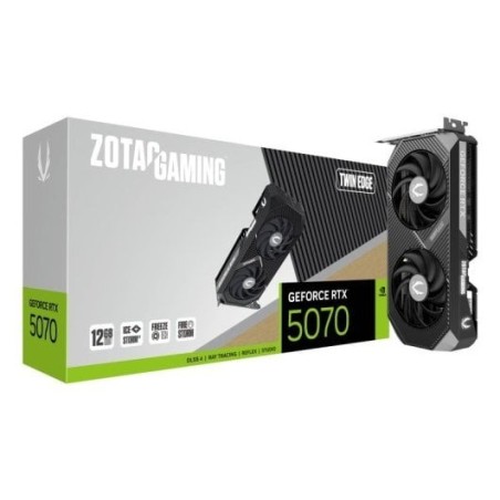 Tarjeta Gráfica Zotac GAMING GeForce RTX 5070 Twin Edge 12 GB GDDR7 Reflex 2 RTX AI DLSS4