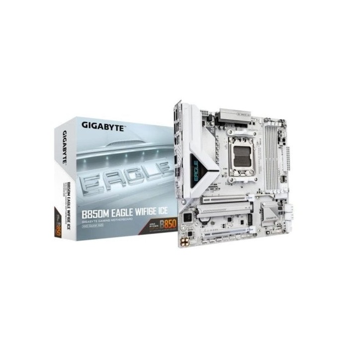 Placa Base Gigabyte B850M EAGLE WIFI6E ICE AM5 DDR5 256GB M.2 PCIe 5.0 Wi-Fi 6E