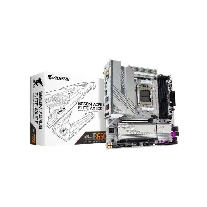 Placa Base Gigabyte B650M AORUS ELITE AX ICE