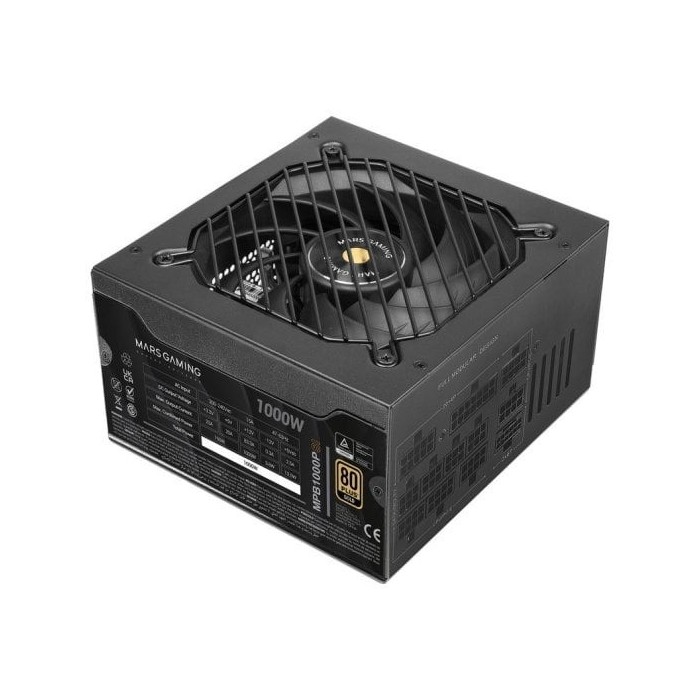 Fuente Alimentación Mars Gaming Mpb1000p Fuente Alimentación Modular Atx 3.1 1000w 80 Plus Gold Ne