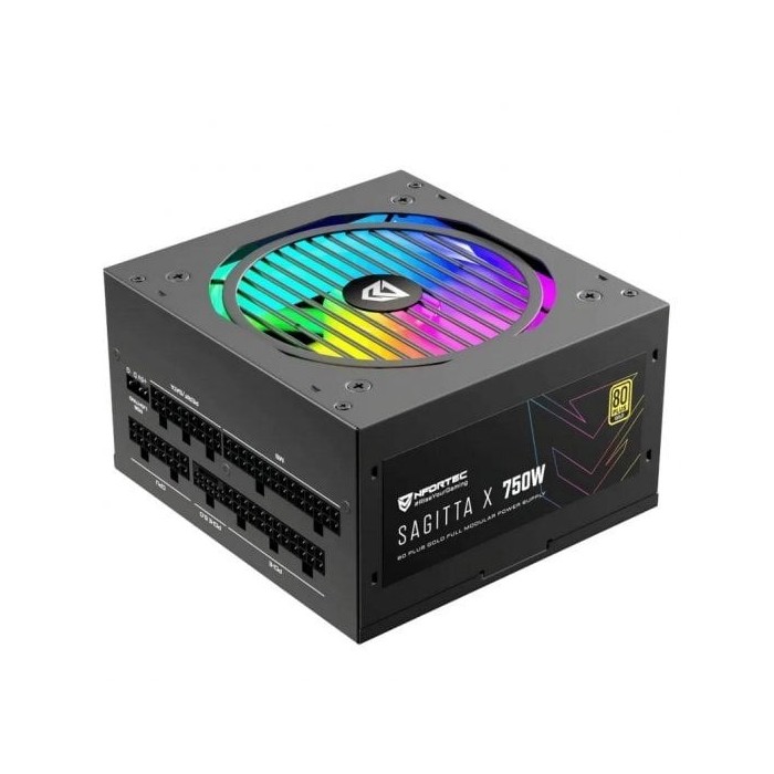 Fuente Alimentación Nfortec Sagitta X 750W PCIE 5.0 80 Plus Gold Full Modular A-RGB