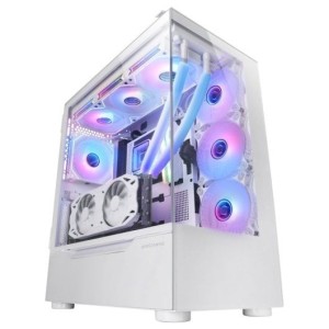 Torre PC Mars Gaming MC-ULT Caja Gaming Custom XXL E-ATX Doble Cristal Templado Puerta Lateral Bla