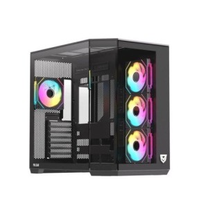 Torre PC Nfortec Pulsar ARGB Semi Torre ATX con Doble Cristal Templado 4 Ventiladores Backrouting N