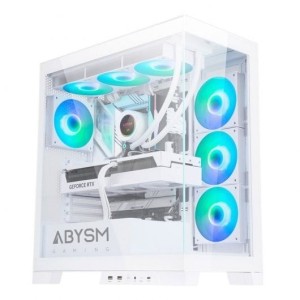 Torre PC Abysm Gaming Danube Sava H500 White Caja Cristal Templado USB 3.0 ARGB Blanca