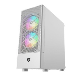 Torre PC Nfortec Caelum RGB Torre ATX con Frontal Mallado Cristal Templado USB 3.0 Blanca