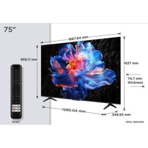 TCL LED 75" 75P6K UltraHD 4K Dolby Audio HDR10 Google TV