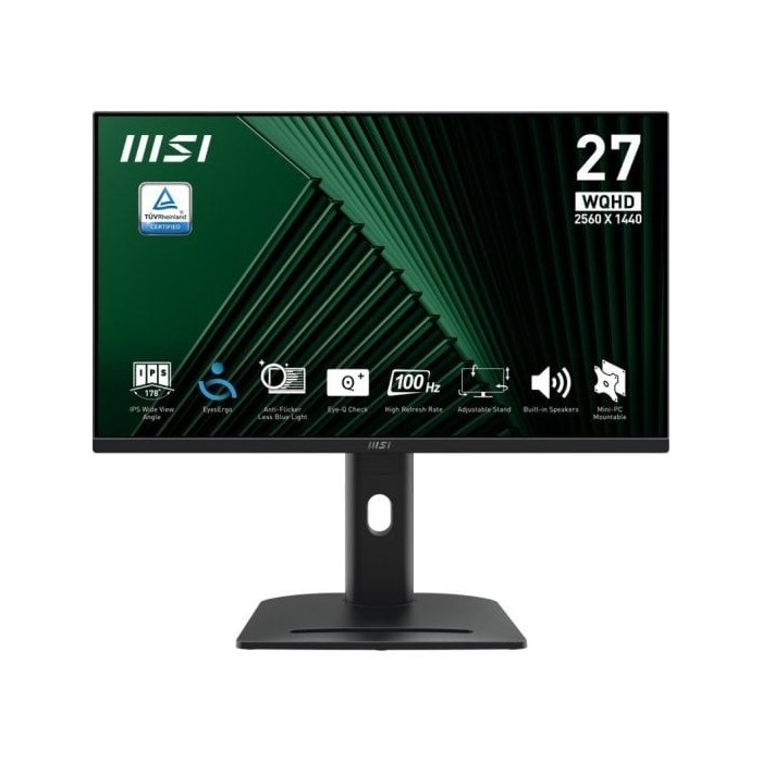 Monitor MSI PRO MP275QPG 27" LED IPS QHD 100Hz Adaptive Sync Altavoces Regulable Altura