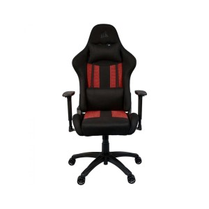 Corsair TC100 RELAXED Silla Gaming con Cojín y Almohada Cervical Negra/Roja