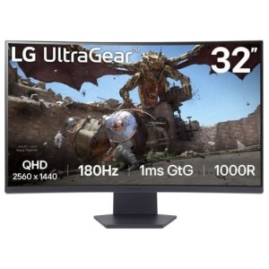 Monitor LG UltraGear 32GS60QC-B 31.5" LED VA QHD 180Hz FreeSync Curva