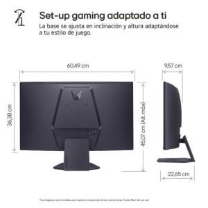 Monitor LG UltraGear 32GS60QC-B 31.5" LED VA QHD 180Hz FreeSync Curva