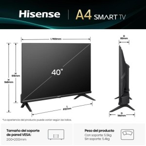 Hisense LED 40A4Q 40″ FullHD Smart TV Dolby DTS