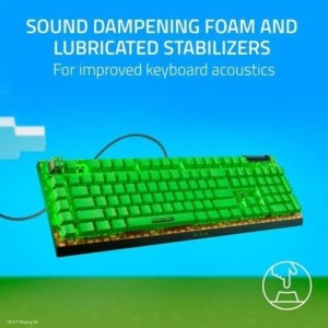 Razer BlackWidow V4 X Minecraft Edition Teclado Mecánico Gaming Switch Razer Green Verde Teclado USA