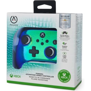 Mando alámbrico PowerA Advantage para Xbox Series X|S - Raptor cromado