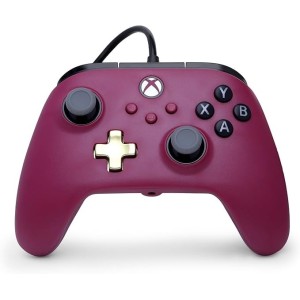 Mando con cable PowerA Advantage Plus para Xbox Series X|S - Rubí controles analógicos con efecto Hall