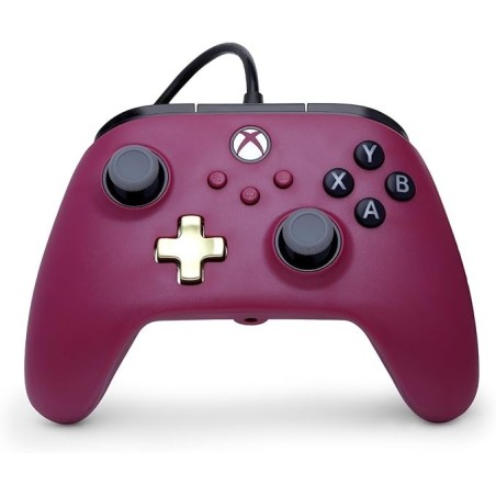 Mando con cable PowerA Advantage Plus para Xbox Series X|S - Rubí controles analógicos con efecto Hall