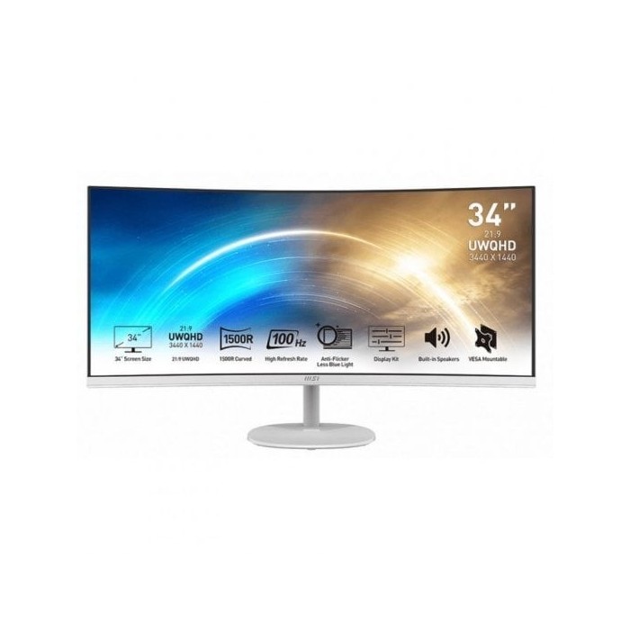 Monitor MSI PRO MP341CQW 34" LED UWQHD 100Hz Curva