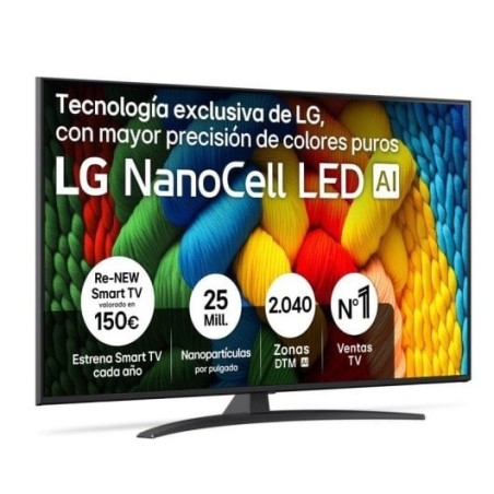 LG NanoCell AI 55NANO81A6A 55" 4K NanoCell Smart TV webOS Direct-LED HDR