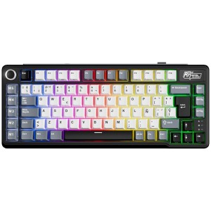 Teclado para Mac y Windows Royal Kludge RKL75 ISO-ES RGB Hot-Swappable Switch Beige Wireless Knight Black
