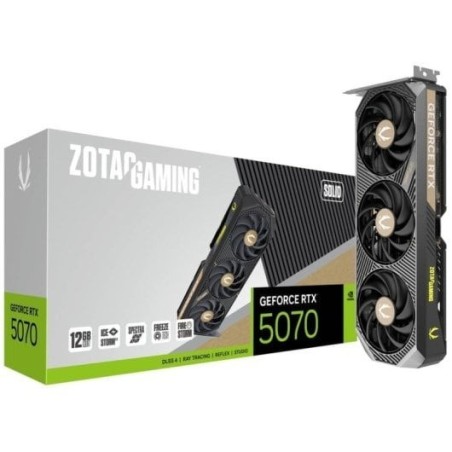 Tarjeta Gráfica ZOTAC GAMING GeForce RTX 5070 SOLID 12GB GDDR7 Reflex 2 RTX AI DLSS4