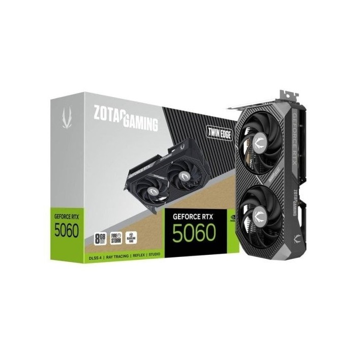 Tarjeta Gráfica ZOTAC GAMING GeForce RTX 5060 Twin Edge 8GB GDDR7 Reflex 2 RTX AI DLSS4