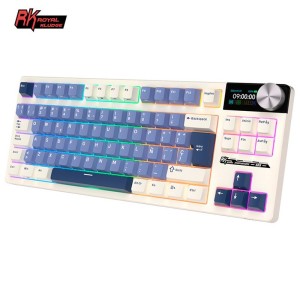 Teclado Gaming Royal Kludge RKS85 ISO-ES RGB Hot-Swappable Switch Beige Wireless Horizon Blue