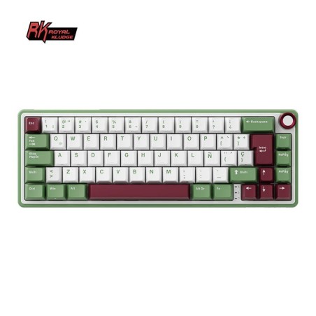 Teclado para Mac y Windows Royal Kludge RKR65 ISO-ES Hot-Swappable Switch Chartreuse Green Sand