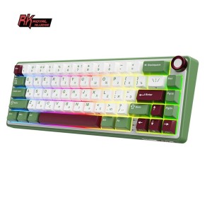 Teclado para Mac y Windows Royal Kludge RKR65 ISO-ES Hot-Swappable Switch Chartreuse Green Sand