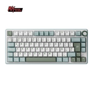 Teclado para Mac y Windows Royal Kludge RKR75 ISO-ES Hot-Swappable Switch Brown Skycyan