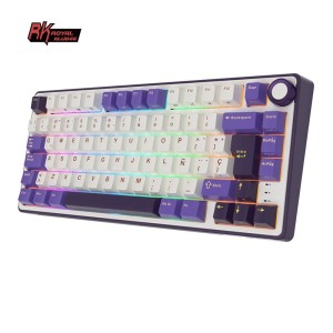 Teclado para Mac y Windows Royal Kludge RKR75 ISO-ES Hot-Swappable Switch Brown Blackberry