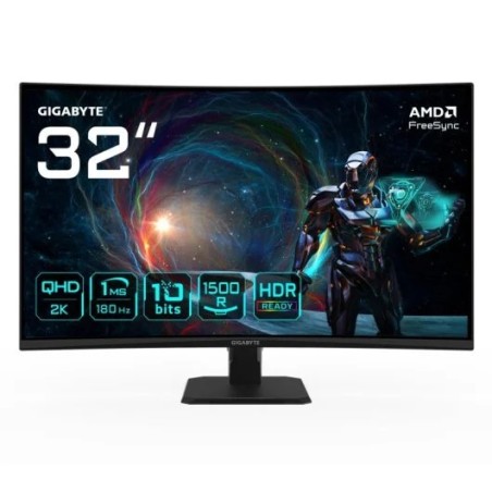 Monitor Gigabyte 31.5″ QHD 180Hz VA Curvo FreeSync HDR 1ms Eyesafe 2.0