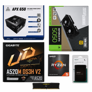 ordenador gaming R5 5500 - 16 RAM - SSD 1TB - RTX 5050 + Windows 11