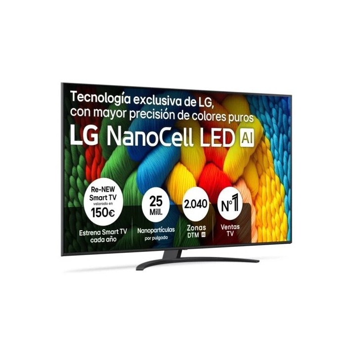 Televisor LG NanoCell AI 75NANO81A6A 190,5 cm (75") 4K Ultra HD Smart TV Wifi Negro