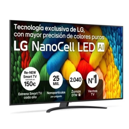 Televisor LG NanoCell AI 75NANO81A6A 190,5 cm (75") 4K Ultra HD Smart TV Wifi Negro