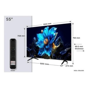 Televisor TCL P7K 55P7K 139,7 cm (55") 4K Ultra HD Smart TV Wifi Metálico 450 cd / m²