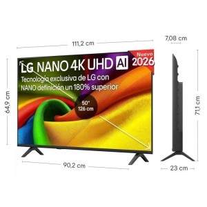 TV LG NANO 4K UHD AI 50NU8E0B3LA 50" 4K UltraHD 60Hz Smart TV webOS HDR10
