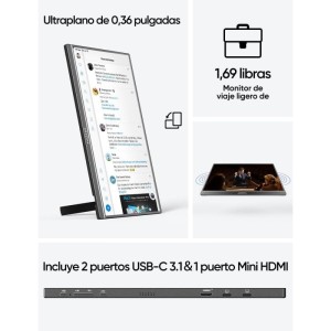 Monitor Arzopa Z1C 16.1" LED IPS FullHD FreeSync USB-C