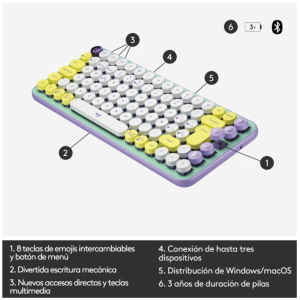 Logitech Pop Keys Daydream Teclado Mecánico Inalámbrico