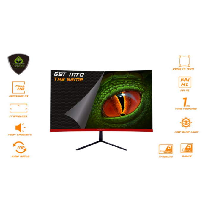 Keep Out XGM24C+ 23.6" LED FullHD 144Hz FreeSync Curvo