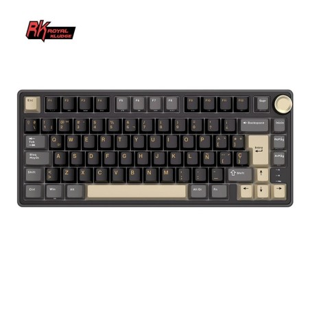 Teclado Royal Kludge R75 ISO-ES RGB Hot-Swappable Switch Silver Phantom