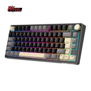 Teclado Royal Kludge R75 ISO-ES RGB Hot-Swappable Switch Silver Phantom