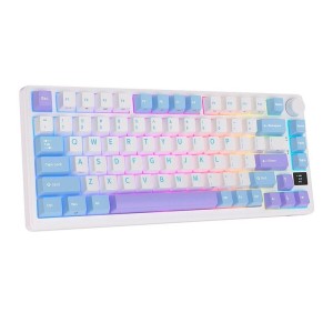 Teclado Royal Kludge RKM75 ISO-ES Hot-Swappable Switch Brown Wireless Taro Milk