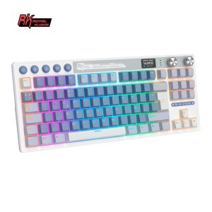 Teclado Royal Kludge RKM87 ISO-ES RGB Hot-Swappable Switch Blue Wireless Ocean Blue