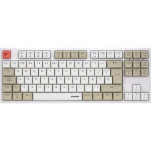 Teclado Mecánico GamingPhoenix Royal  RGB Switch Outemu Brown Blanco/Beige