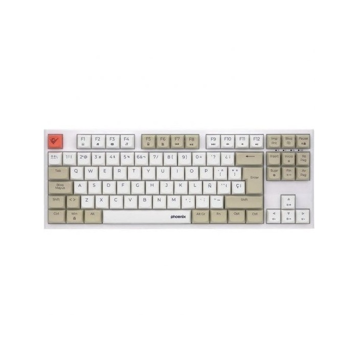 Teclado Mecánico GamingPhoenix Royal  RGB Switch Outemu Brown Blanco/Beige