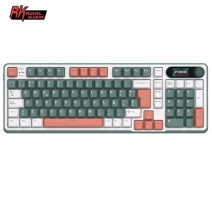 Teclado para Mac y Windows Royal Kludge RKS98 ISO-ES RGB Hot-Swappable Switch Chartreuse Wireless Camping
